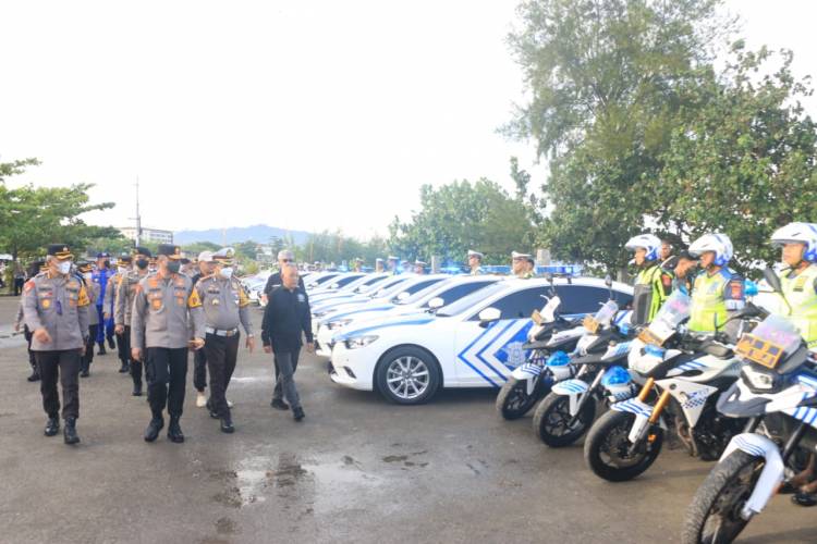 Kapolda Sumbar Pimpin Apel Gelar Kesiapan Pamwal dan Rute dalam Rangka HDCI Sumatera Bike Week 2022