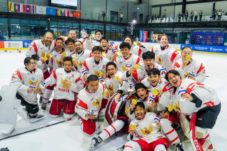 Sejarah Baru, Timnas Hoki Es Indonesia Raih Emas di Final Sea Games 2025!