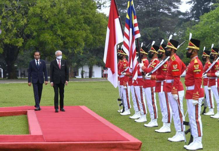 Presiden Jokowi Sambut PM Ismail Sabri Di Istana Bogor