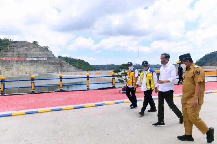  Presiden Jokowi Resmikan Bendungan Karalloe di Sulsel