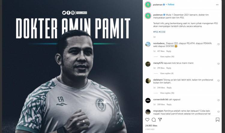 PSSI Dukung Langkah PSS Sleman Laporkan Kasus Dokter Palsu ke Polisi