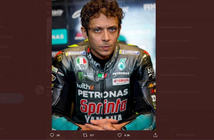 Valentino Rossi Ungkap Rival Favoritnya selama Berkarier di MotoGP