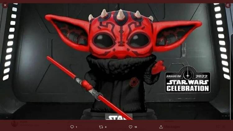 Fans Buat Funko Pop Baby Yoda Jadi Darth Maul