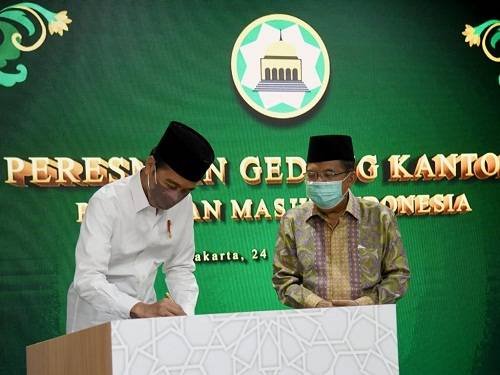 Presiden Jokowi Resmikan Kantor Dewan Masjid Indonesia