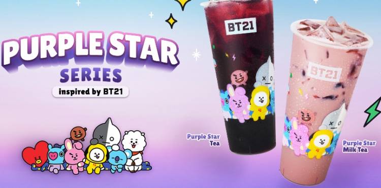 Chatime Gandeng BT21; Rilis Minuman Purple Star Series