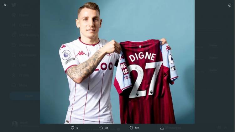 Aston Villa Resmi Rekrut Lucas DIgne dari Everton