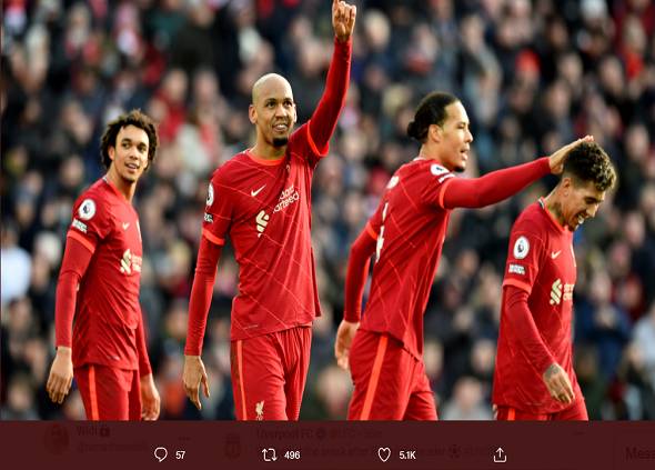 Hasil Liga Inggris: Liverpool Ambil Alih Posisi Kedua, Leeds United Menang