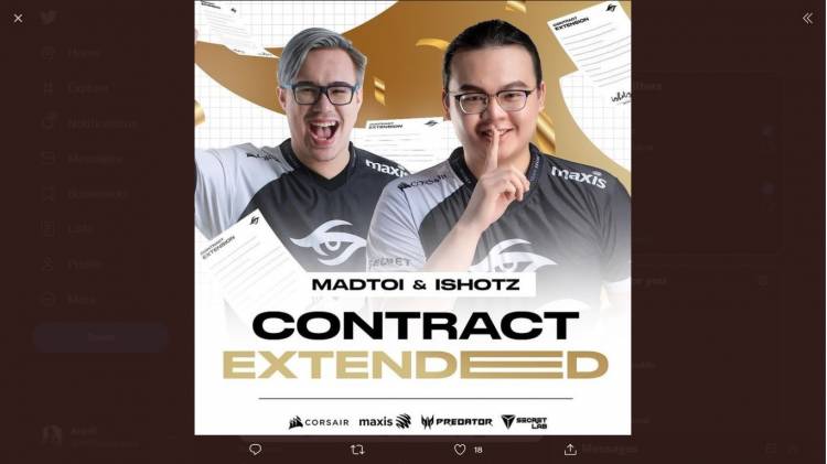 Team Secret Malaysia Resmi Perpanjang Kontrak MADTOI dan IShotz