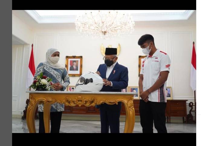 Jelang Moto3 2022, Mario Suryo Aji Sowan ke Istana Wapres