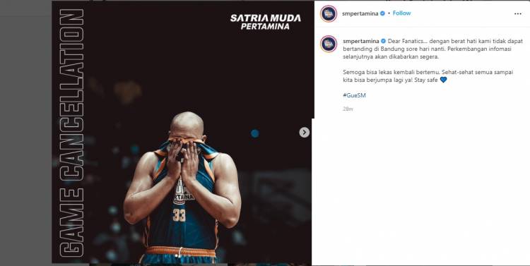 Satu Pemain Satria Muda Positif Covid-19, IBL Tegakkan Prokes dengan Menunda Laga