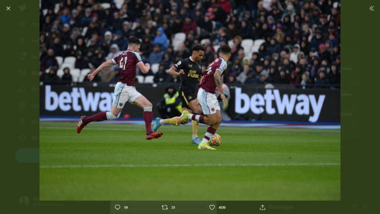 Newcastle United Gondol Satu Poin dari Kandang West Ham