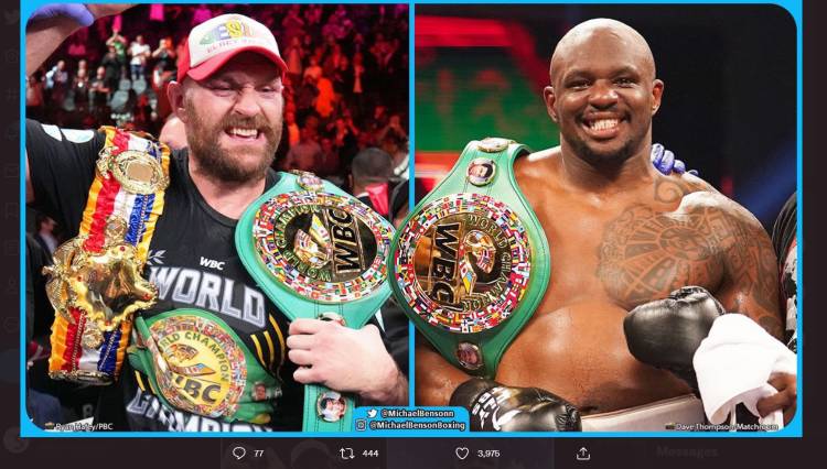 April 2022, Duel Dillian Whyte vs Tyson Fury Bisa Tersaji