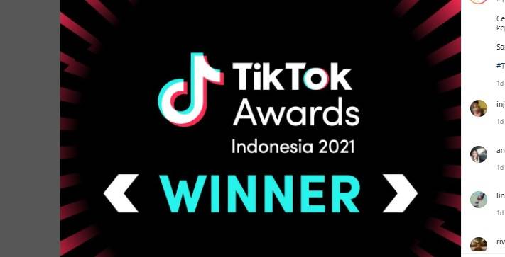 Inilah 15 Pemenang TikTok Awards Indonesia 2021