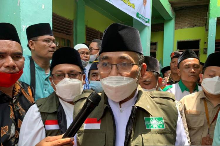 Ketum PBNU KH. Yahya Cholil Staquf Kunjungi Gempa Sumbar