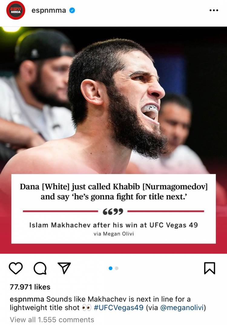 Satu Statistik yang Membuktikan Islam Makhachev Lebih Hebat dari Khabib Nurmagomedov