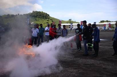 Marshal di Sirkuit Mandalika Laksanakan Simulasi Pemadaman Api