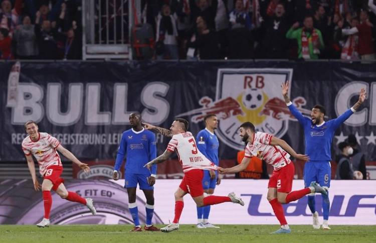 Leg I Semi Final Liga Eropa 2021-2022 : RB Leipzig Tekuk Rangers 1-0