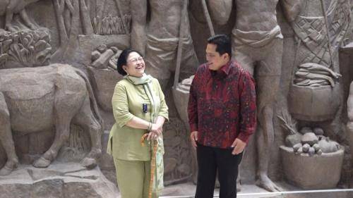 Erick Thohir Temani Megawati Soekarnoputri Kunjungi Sarinah 