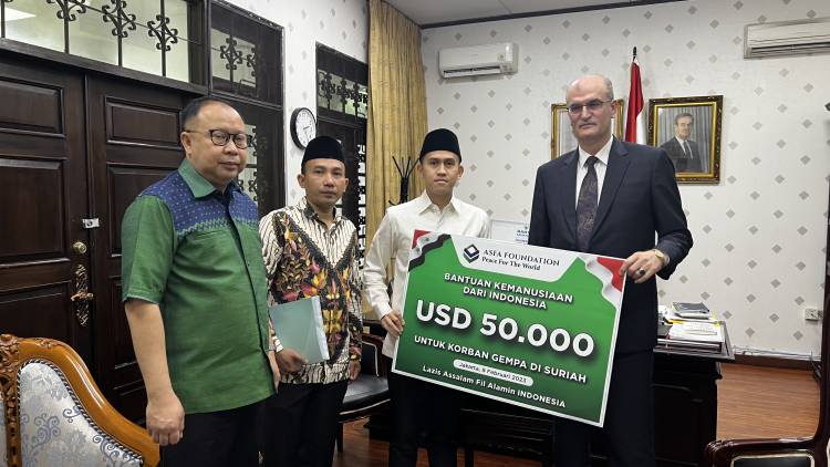 ASFA Salurkan Bantuan 100.000 USD untuk Korban Gempa Turki dan Suriah 