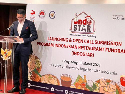 Menparekraf Sandiaga Uno Luncurkan Program Indostar di Hong Kong 