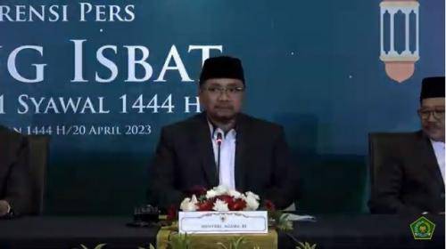 Pemerintah Tetapkan 1 Syawal 1444H Jatuh pada Sabtu 22 April 2023