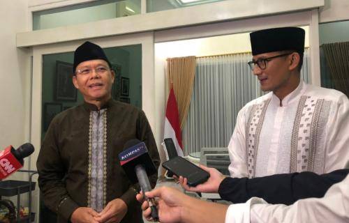 Sandiaga Uno Sambangi Kediaman  Rumah Plt Ketum PPP  Muhammad Mardiono