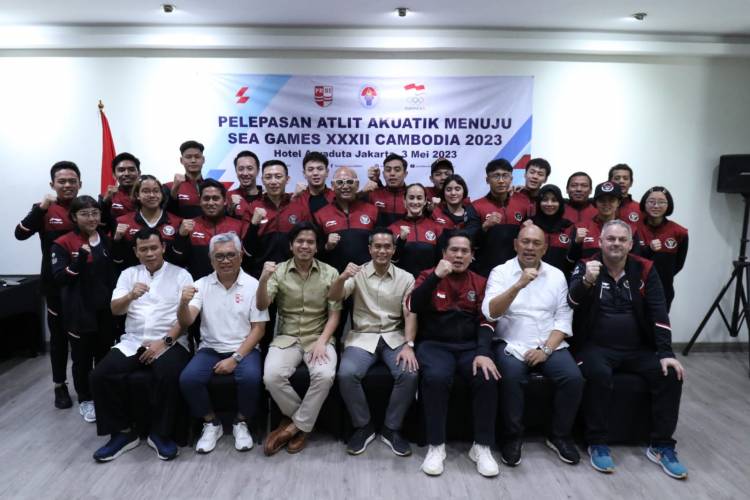 Anindya Bakrie Lepas Tim Akuatik SEA Games 2023 : Berangkat Penuh Nyali, Pulang Bawa Medali