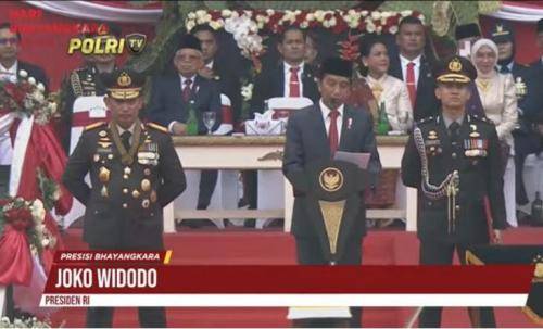 Presiden Jokowi di HUT Polri: Kepercayaan Institusi Polri dari Masyarakat Tengah Diuji di era Kekinian