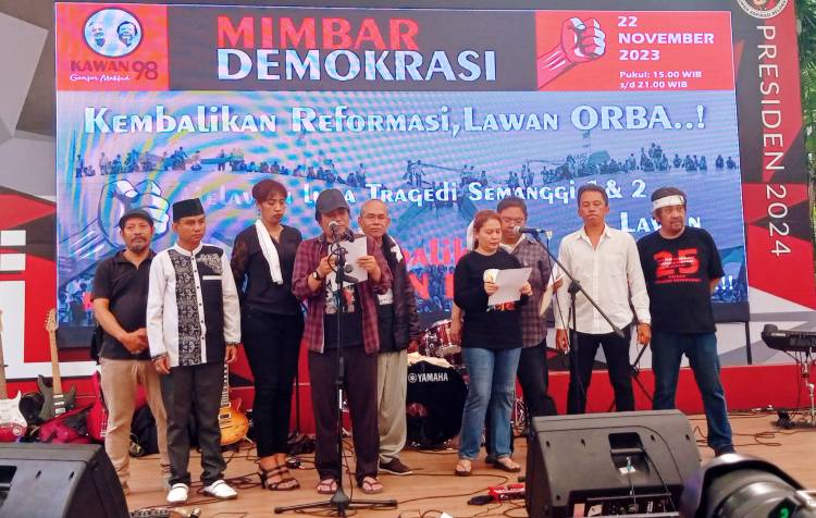 Kawan GanjarMahfud ’98 Gelar Mimbar Demokrasi: “Kembalikan Reformasi dan  Tolak Neo-Orba!”