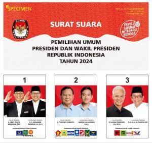 KPU RI Resmi Menetapkan Desain Surat Suara untuk Pemilihan Presiden 2024