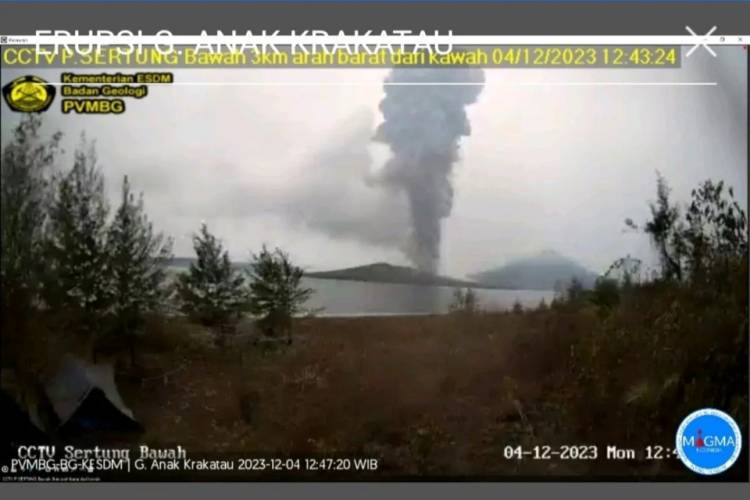 Gunung Anak Krakatau Kembali Alami Erupsi 