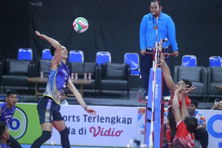 Kejuaraan Bolavoli Nusantara Cup 2024: Bintang Mahameru Kalahkan Surabaya Flame