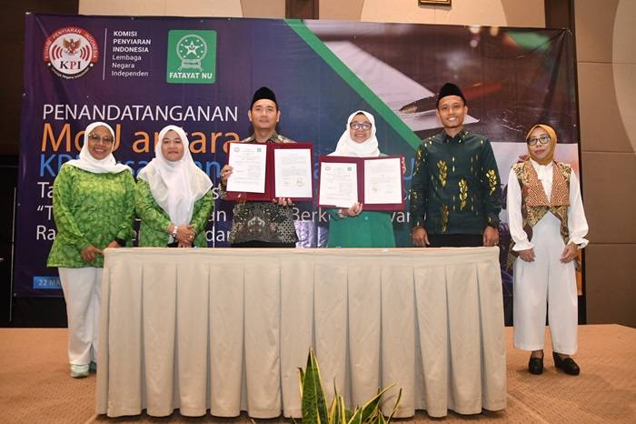 KPI dan Fatayat NU Tandatangani MoU Perkuat Pengawasan Siaran