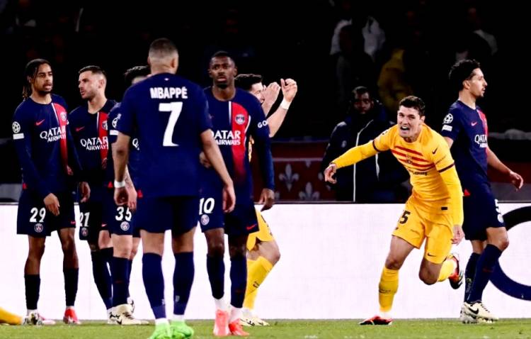 Liga Champions:  Barca Tundukan PSG di Kandangnya dengan Skor  3-2