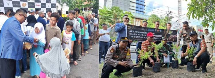 The Southern Hotel Surabaya Rayakan HUT ke-1, Tanam Pohon Hingga Masak 1000 Porsi Mie