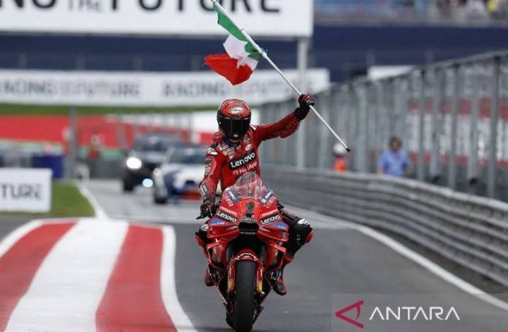 MotoGP 2024:  Menang di GP Austria, Bagnaia kembali ke Puncak Klasemen