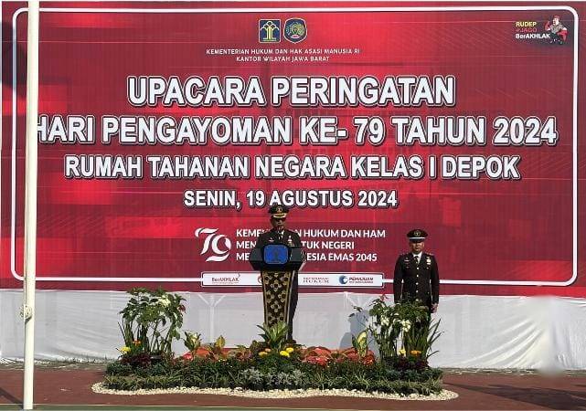 Karutan Kelas 1 Depok, Lamarta Surbakti Pimpin Upacara HUT ke 79 Pengayoman