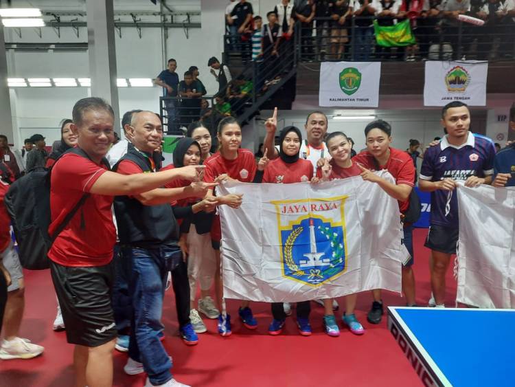 Putri Jakarta 'Menggila', Libas Jatim 3-0 untuk Gapai Emas Tenis Meja Beregu