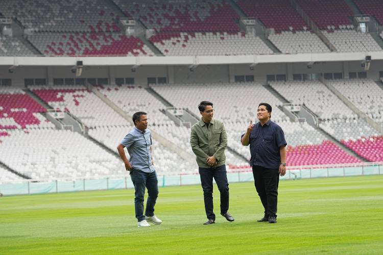 Jelang Lawan Jepang dan Arab Saudi, Erick Thohir: Kondisi Rumput SUGBK Terbaik yang Pernah Dirasakan