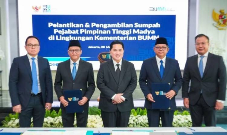 Perkuat BUMN Era Baru, Erick Thohir Lantik 2 Pejabat