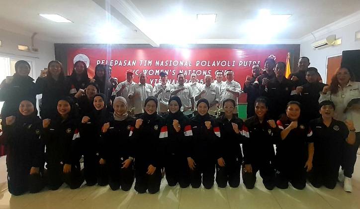 Resmi Dilepas: Timnas Voli Putri Siap Harumkan Nama Bangsa di AVC Women's Nations Cup 2025 di Vietnam