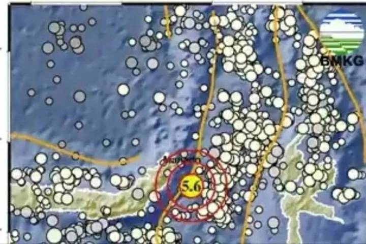 Gempa Bumi M5,7 Guncang Bitung Sulawesi Utara