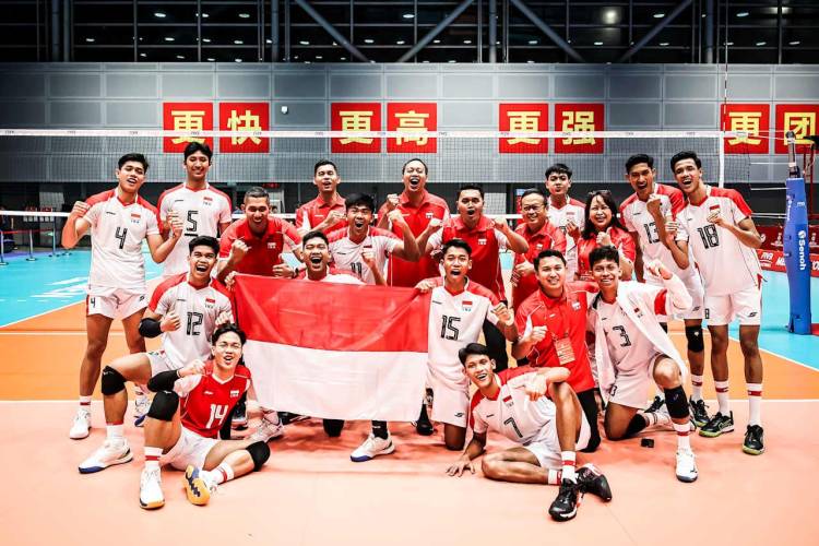 Timnas Voli Indonesia U-21 Tumbangkan Tunisia