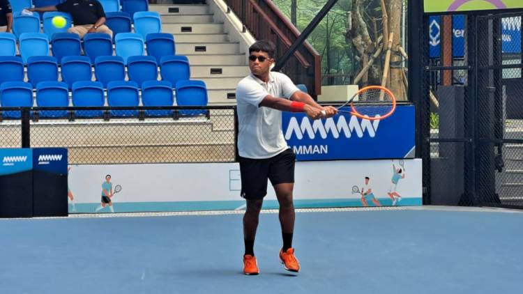 Renaldi Aqila Arifadli Salim Gagal Hadang  Stefan Storch di Babak Penyisihan Amman Men's World Tennis Championship seri V