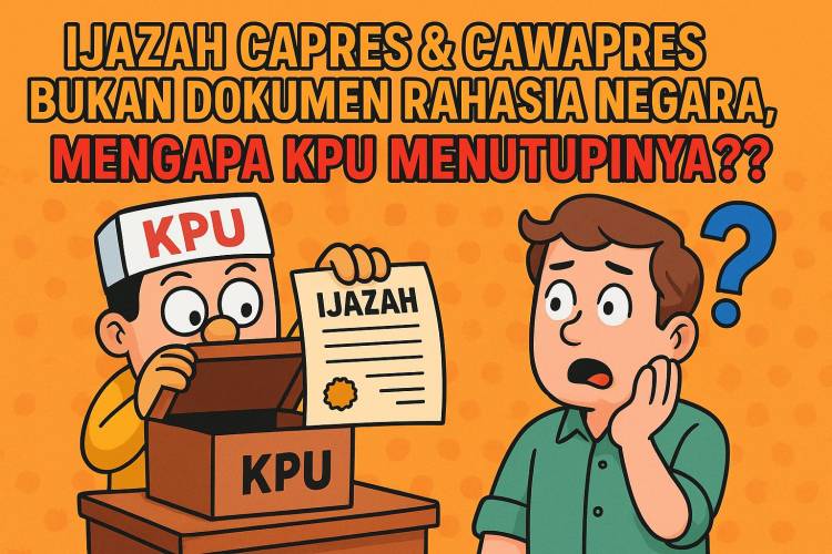 Ijazah Capres Bukan Dokumen Rahasia Negara, Mengapa KPU Menutupinya?