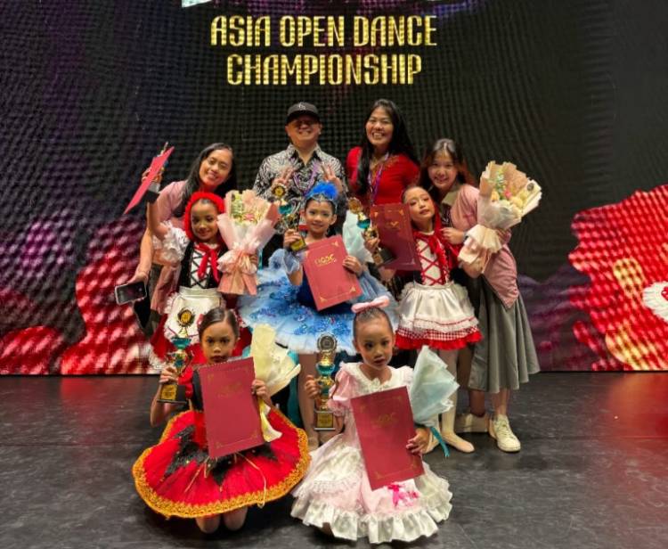 12 Murid On Point Ballet School Harumkan Indonesia di Asia Open Dance Championship 2025