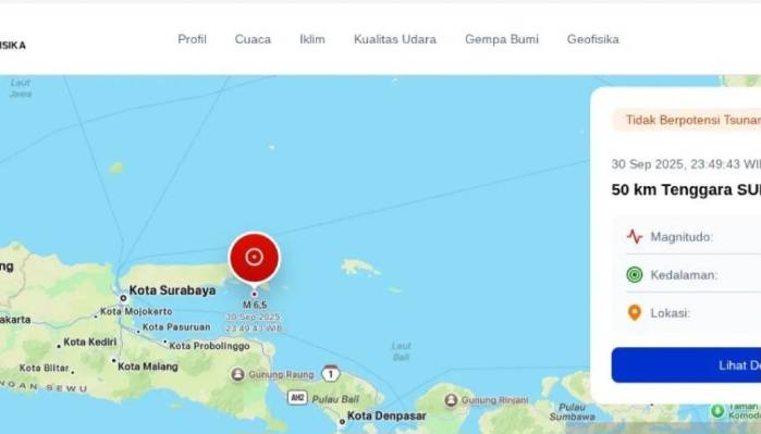 Gempa M6,5 Guncang Sumenep