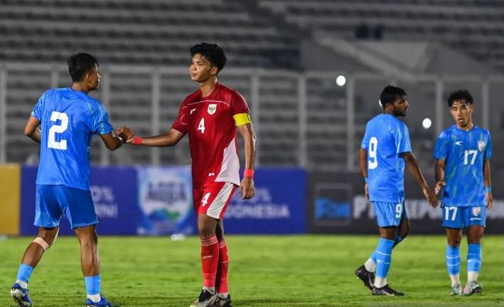 Uji Coba Pertama: Timnas Indonesia U-23 Kalah 1-2 atas Timnas India  U-23