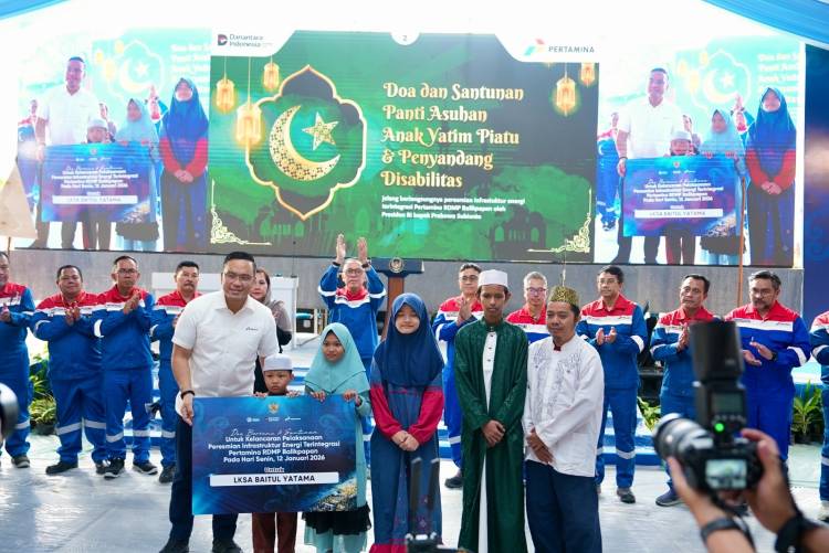 Pertamina Gelar Doa Bersama dan Santunan untuk Anak Yatim serta Difabel di RDMP Balikpapan