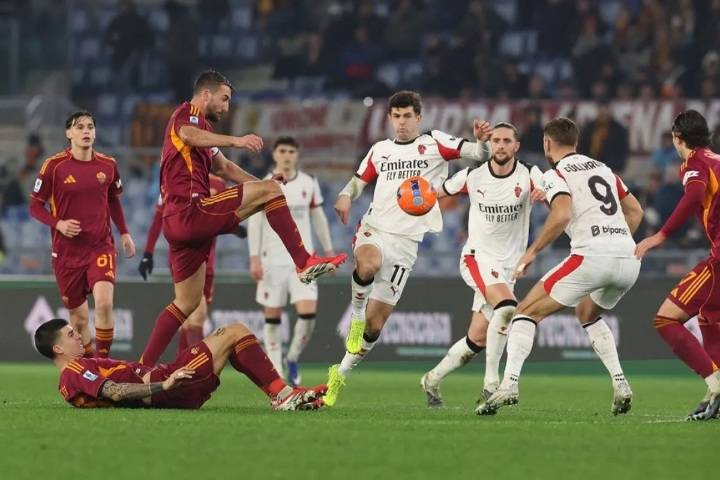 Liga Italia: Laga AS Roma vs  AC Milan Berakhir Imbang 1-1 